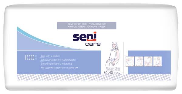 Seni Care Einweg Speiselätzchen | Schutzservietten mit Bindelaschen